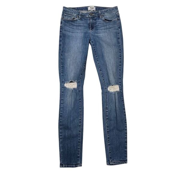 Paige Verdugo Ultra Skinny Jeans Women's 29 Blue‎ Denim Distressed Retro Stretch - Picture 1 of 6